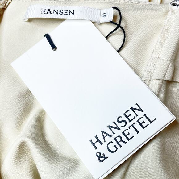 Hansen & Gretel NWT Taglioni Bubble Hem Ruched Mini Dress Pearl Free People - Picture 6 of 7